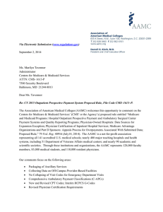 AAMC Comment Letter on the CY 2015 OPPS Proposed Rule