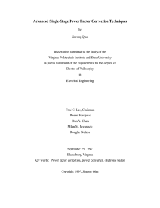 Advanced Single-Stage Power Factor Correction