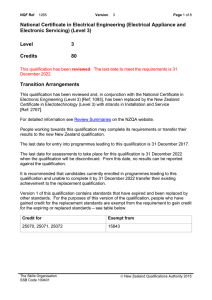 National Certificate in Electrical Engineering