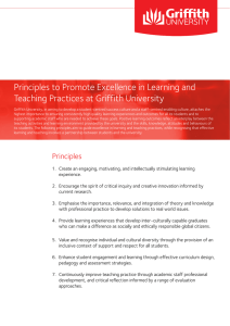Principles to Promote Excellence in Learning and