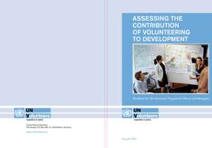 assessing the contribution of volunteering to development