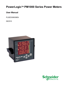 PowerLogic PM1000 Power Meter User Manual