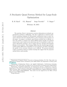 A Stochastic Quasi-Newton Method for Large-Scale