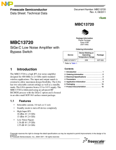 MBC13720 Low Noise Amplifier