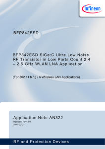 BFP842ESD 2.4 GHz LNA