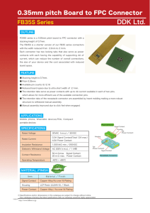 0.35mm pitch Board to FPC Connector