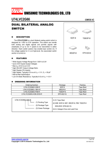 UNISONIC TECHNOLOGIES CO., LTD U74LVC2G66