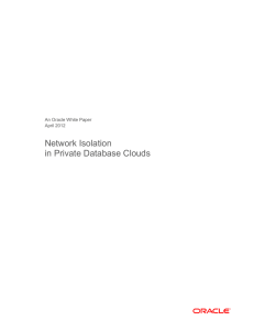 Network Isolation in Private Database Clouds
