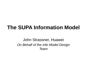 The SUPA Information Model