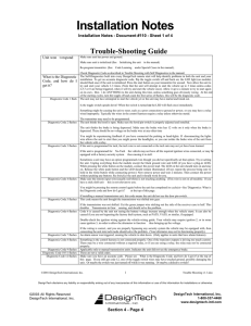 Trouble-Shooting Guide