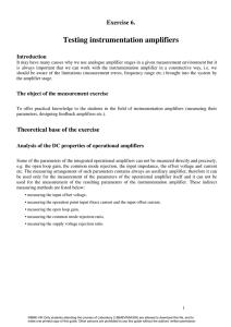 Exercise 6. Testing instrumentation amplifiers