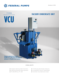 vacuum condensate unit