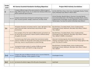 Grade Level NC Science Essential Standards Clarifying Objectives