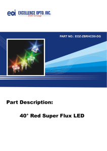 Part Description: 40° Red Super Flux LED