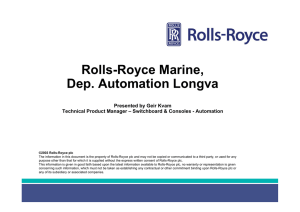 Rolls-Royce Marine, Dep. Automation Longva