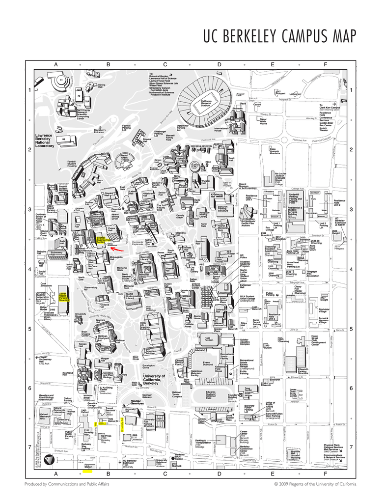 University Of California Berkeley Campus Map Interactive Map