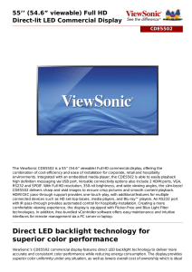 Direct LED backlight technology for superior color performance