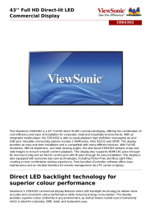 Direct LED backlight technology for superior colour performance