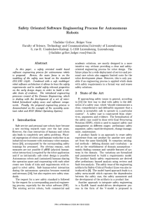 Safety Oriented Software Engineering Process for Autonomous Robots