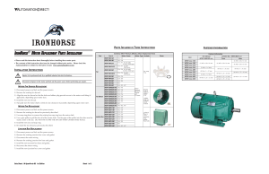 IRONHORSE® MOTOR REPLACEMENT PARTS INSTALLATION