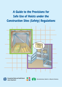 A Guide to the Provisions for Safe Use of Hoists under the