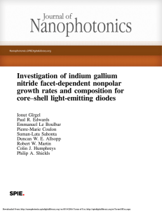 Investigation of indium gallium nitride facet