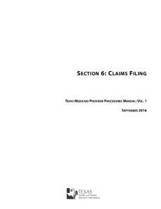 Section 6: Claims Filing