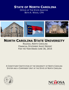 North Carolina State University - NC Office of the State Auditor