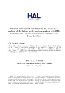 Study of short-circuit robustness of SiC MOSFETs, analysis of