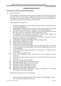 Technical Specifications to Tender