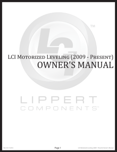 owner`s manual - Lippert Components