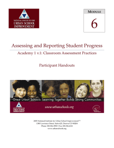 Assessing and Reporting Student Progress