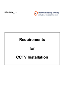 Requirements for CCTV Installation