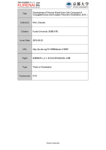 Title Development of Polymer Blend Solar Cells Composed of