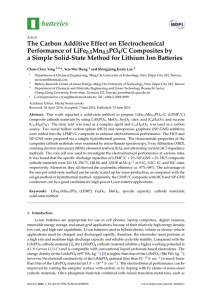 The Carbon Additive Effect on Electrochemical Performance of