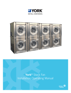 York® Stack Fan Installation Operating Manual