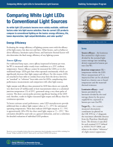 Comparing White Light LEDs to Conventional Light Sources
