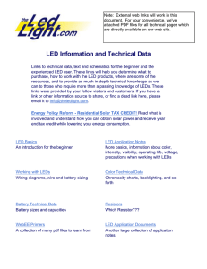 The LED Light: LED Information and Technical Data