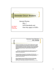 Generator Circuit Breakers