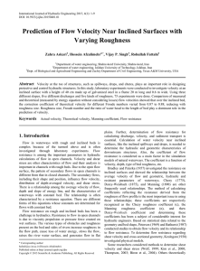 Actual velocity, Theoretical velocity, Manning coefficient, Flow