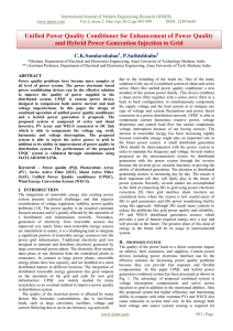 Unified Power Quality Conditioner for Enhancement of Power