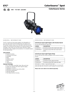 ETC ColorSource Spot Datasheet