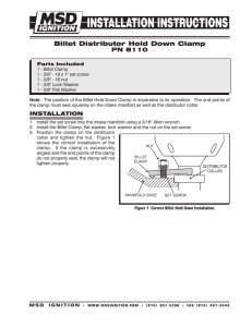 Billet Distributor Hold Down Clamp