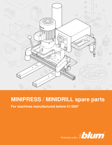 MINIPRESS / MINIDRILL spare parts