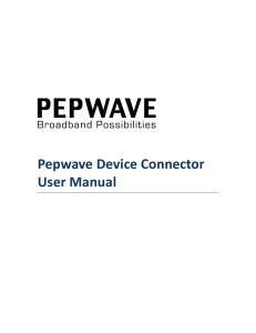 Pepwave Device Connector User Manual