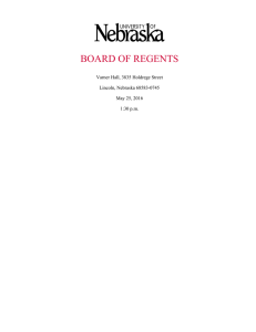 BOARD OF REGENTS - University of Nebraska