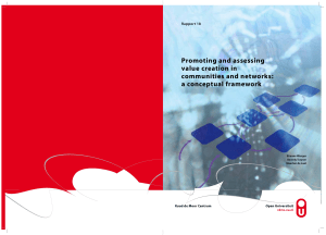 Promoting and assessing value creation in communities and networks