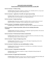 ECSA EXIT LEVEL OUTCOMES Extract from ECSA Document PE