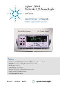 Agilent U3606B Multimeter I DC Power Supply