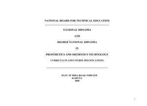 NATIONAL BOARD FOR TECHNICAL EDUCATION